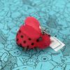 JC Red Ladybug Bag Charm Insect Keychain Pendant Includes a 20 cm x 27 cm Green Dust Bag With Tags Gift Tag Charm