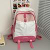 Macaron Cute Versatile Junior High School Schoolbag Female Contrasting Color Backpack High Value High School Backpack