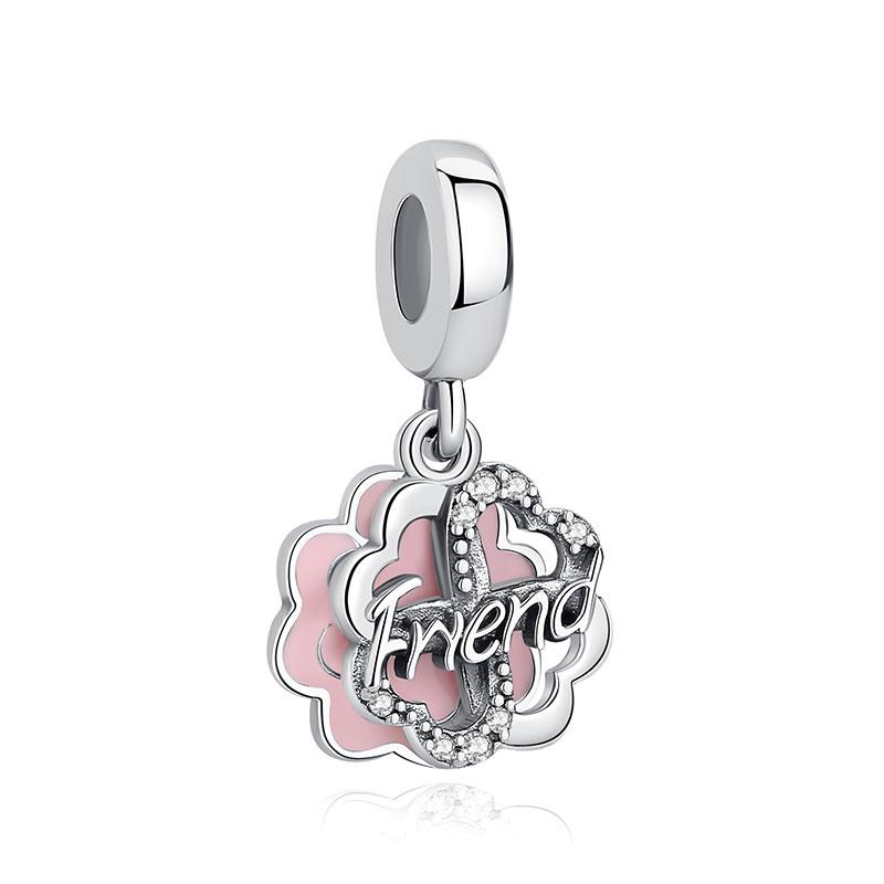 Original 925 Sterling Copper Charms Family Tree Love Heart Mom Pendant Beads Fit Brand Bracelets Necklaces Women DIY Zircon