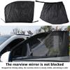 2/4pcs Car Window Screen Door Covers Side Window Shade UV Sunshine Cover Shade Mesh Car Mosquito Net For Car SUV Sunshade Visor