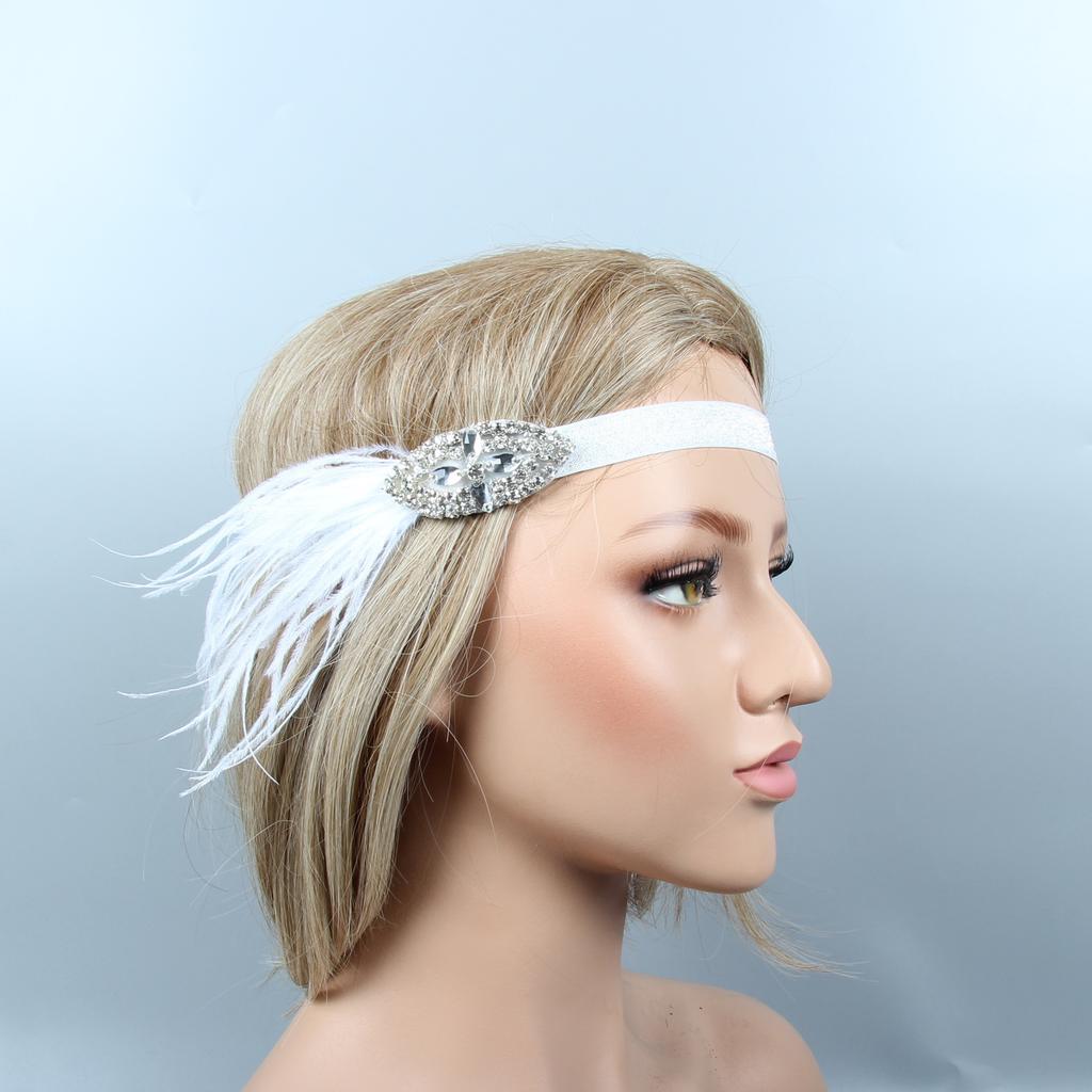Ebay Страусиные перья повязка на голову, маскарадный головной убор Гэтсби повязка на голову Hd21
