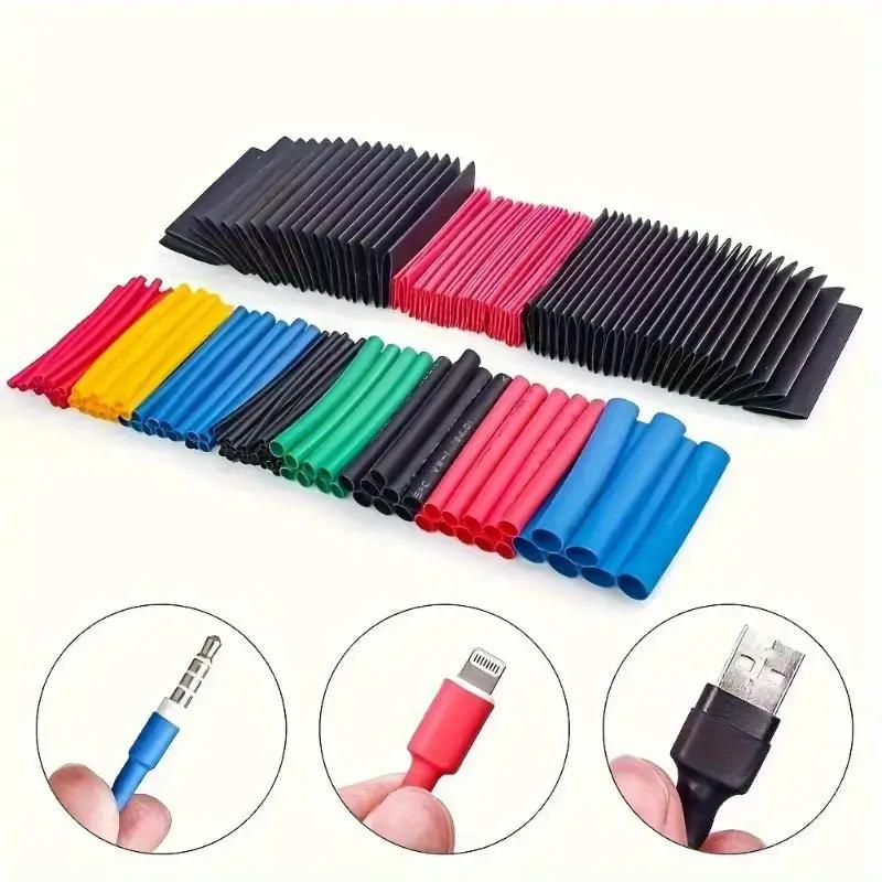 gaine thermorétractable Heat Shrink Tubing Kit 2:1 Shrinkable Wire Shrinking Wrap Wire Connect Cover Cable Repair Protection