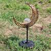 Outdoor Solar Lights Garden Crackle Glass Globe Stake Solar Moon Light Waterproof Garden Solar