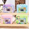 Retro Cassette Recorder Toy 10 Songs Play/Pause Function Tape Compartment Keychain Bag Decoration Fun Kids Voice Changer Pendant