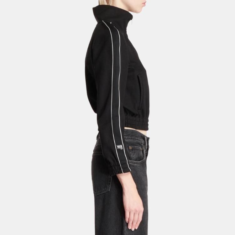 Alexander Wang logo-tape cropped track jacket Women's 4CC3242091001