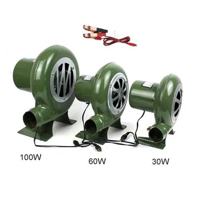 12V Вентилятор для барбекю Электрическая кузнечная горна Воздуходувка Вентиляторы для гриля Стартер для розжига угля Дымоход 12V Зажимы 30W/ 60W/ 100W