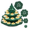 Christmas Tree Deviled Egg Tray, Resin Appetizer Platter for 24 Eggs Festive Holiday Party Serving Dish And Decor
