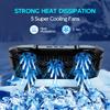 COOLCOOLD Охлаждающая подставка для ноутбука 12-17 дюймов, подставка-кулер, 5 тихих вентиляторов, регулируемый угол наклона 5 положений, с держателем для телефона