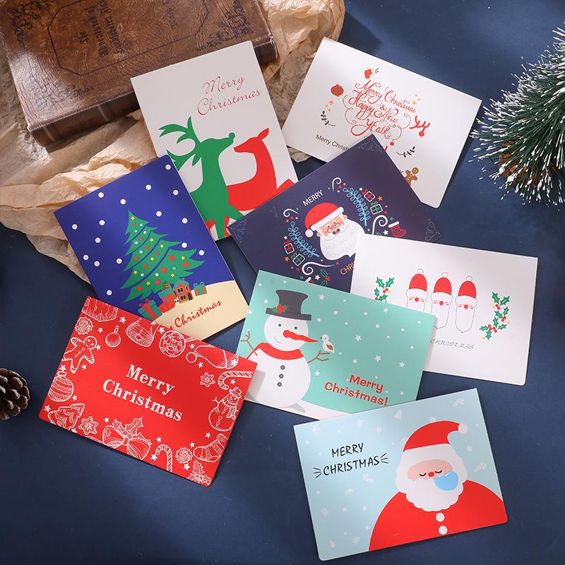 2025 Рождественская праздничная открытка с поздравлением и благодарностью с конвертом - Счастливого Рождества, благословение