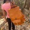Personalised Leather Backpack Vintage Laptop Bookbag for Unisex Brown Leather Backpack Purse College School Bookbag Weekend Travel Daypack