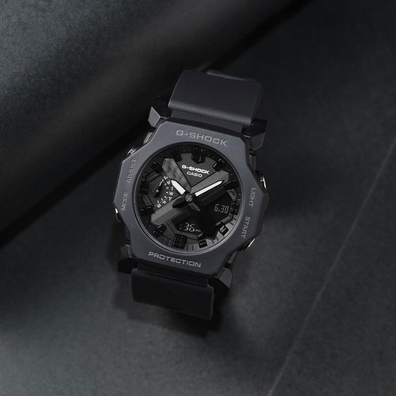 Casio Мужские часы G-SHOCK GA-2300-1A, цифровые, кварцевые, ударопрочные, водонепроницаемые 200 м, из смолы
