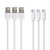 USB Type C Cable 2m [3 Pieces, White] LpoieJun Type C (USB A To C) Cable Heavy Duty PVC Material Super Fast Charging with 2A Output USB2.0 Compliant