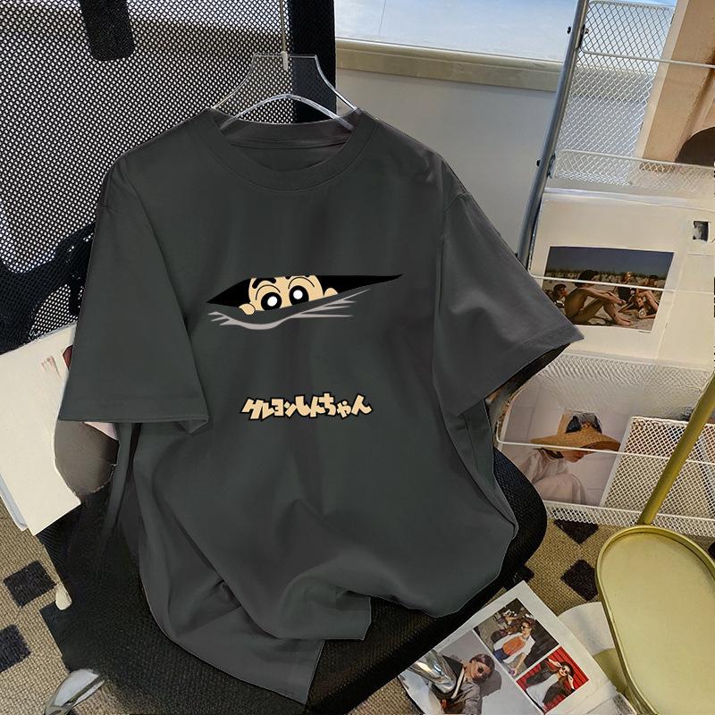 Женский летний свободный повседневный принт с новым универсальным принтом и короткими рукавами