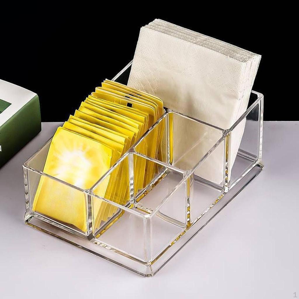Акриловый держатель для сахарных пакетиков, визиток, безделушек, саше, чайных пакетиков, контейнер для хранения