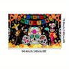 2D flat banner, Halloween party banner, party revelry, skeleton couple, flowerszyc
