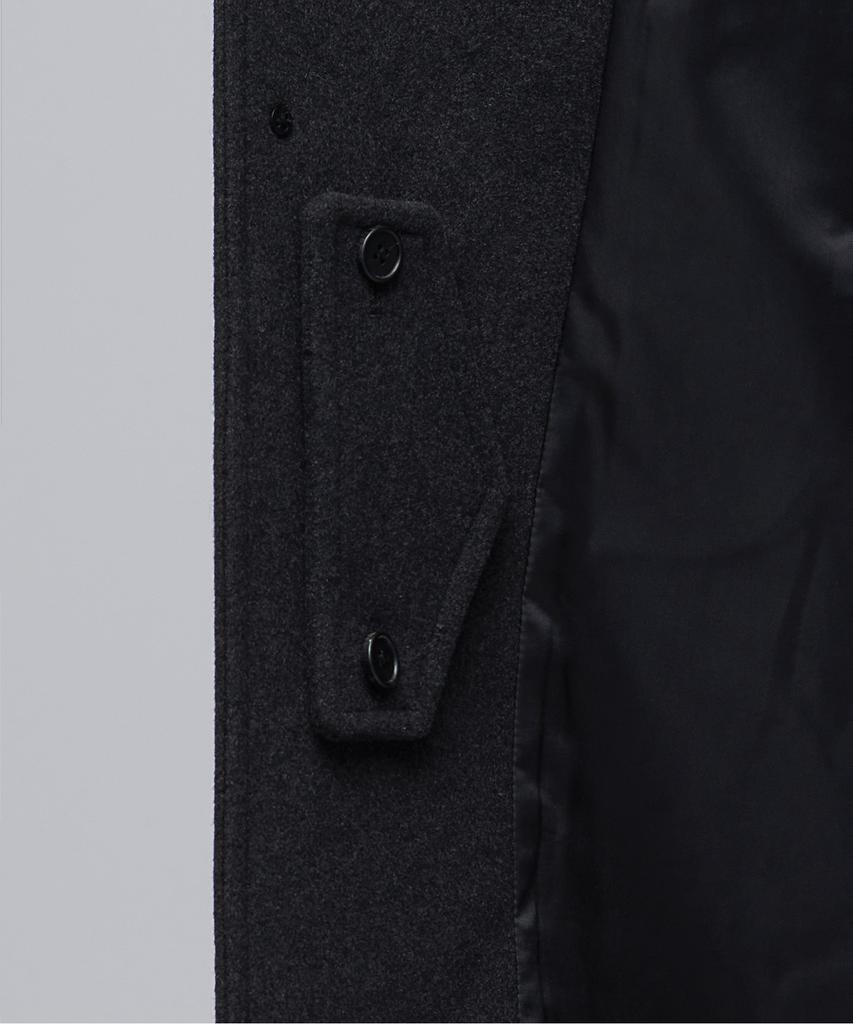 Musinsa Standard Cashmere Blend Oversized Balmacaan Coat [Charcoal Grey]