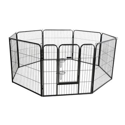 Kerbl Pet Dog and Puppy Playpen with Door, Eight 80 x 77 cm Panels