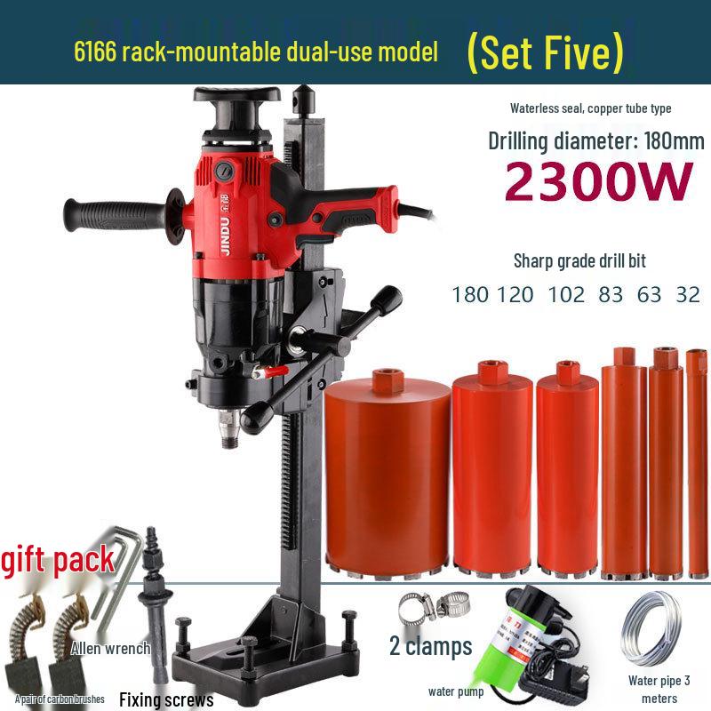 Dual-Use High-Power Handheld & Desktop Concrete Core Drill Machine with Water & Electricity Options