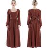 Ladies Retro Dress Medieval Classic Victorian Dress Long Dress Regent Era