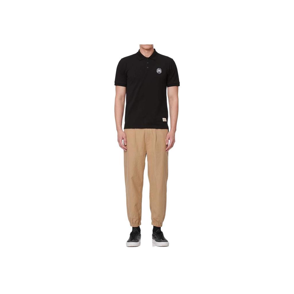 Evisu SS22 Вышивка Дарума Однотонная рубашка-поло Мужские топы Черный 2ESHTM2PS602XXCT
