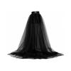 Black Tulle See-Through Midi Skirt Evening Dress - Vintage Prom and Party Attire