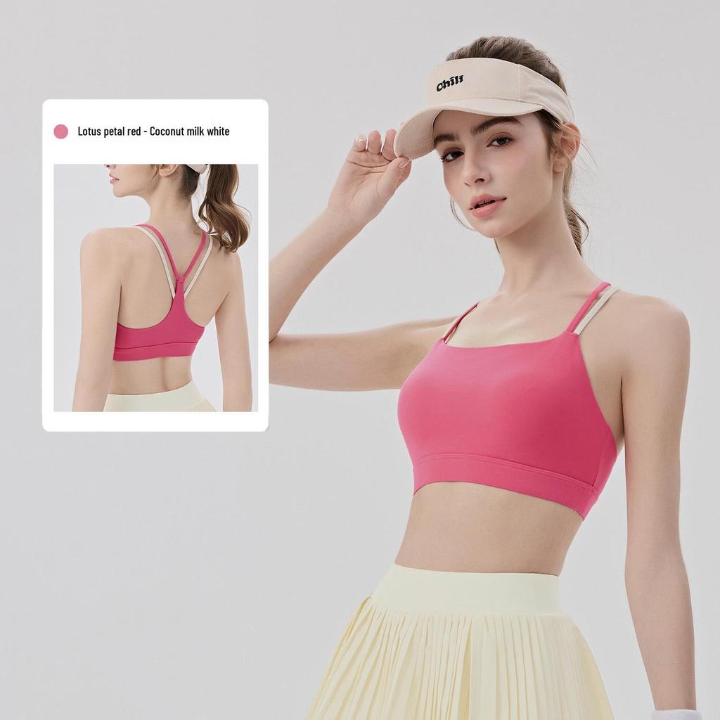 Женский спортивный бюстгальтер с влагоотводящими свойствами и мягкими лямками - Быстросохнущая майка для фитнеса, йоги, пилатеса и тенниса