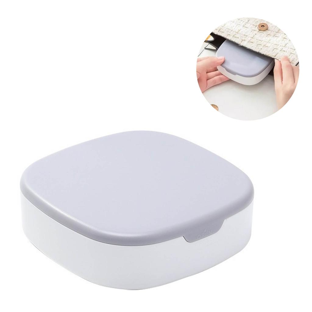 Portable Jewelry Case Multifunctional Orderly Storage White Gray Mini Travel Jewellery Box for Home