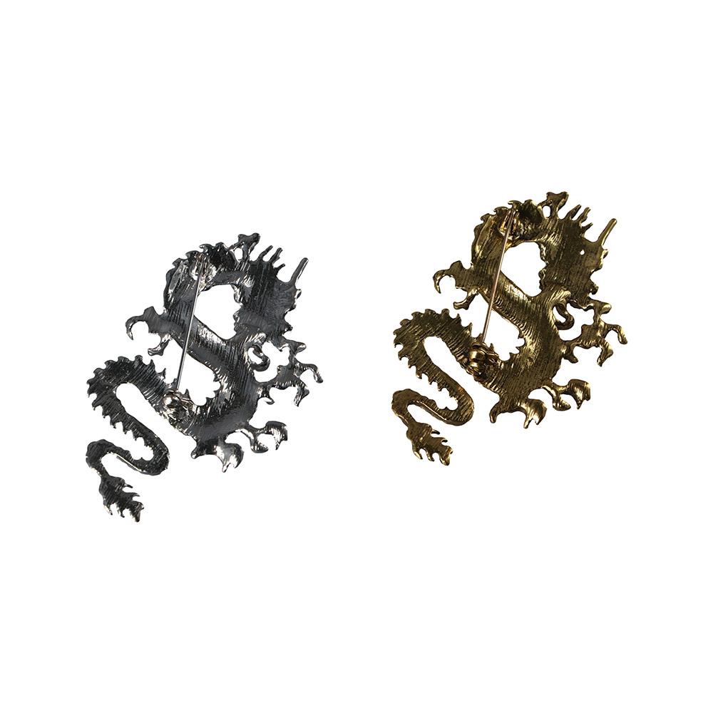 Style Zinc Zinc Alloy Legend Animal Lapel Pins Vintage Men Brooch Metal Dragon Badge Suit Coat Collar Pins