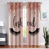 Hello Gorgeous Unicorn Eyelash Print Curtain for The Bedroom Custom,Suitable for Decor Curtains Living Room