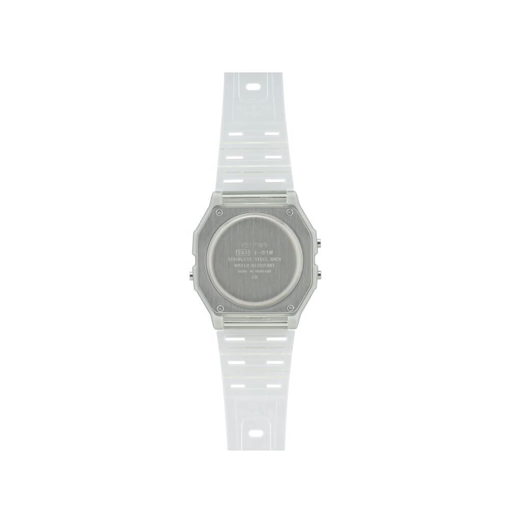 Casio Серия Standard Водонепроницаемые Маленькие Квадратные Кварцевые Часы Унисекс Черные Белые F-91WM-7A&F-91WS-7OS