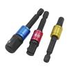 3/8Pcs Socket Adapter Rod Hex Shank To Square Head 1/4 3/8 1/2-Inch Air Screwdriver Socket Connector Rod Impact Driver Extension Bar