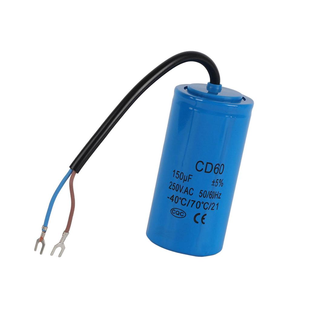 CD60 Конденсатор рабочий с проволочным выводом 250 В переменного тока 150 мкФ 50/60 Гц для мотор-компрессора