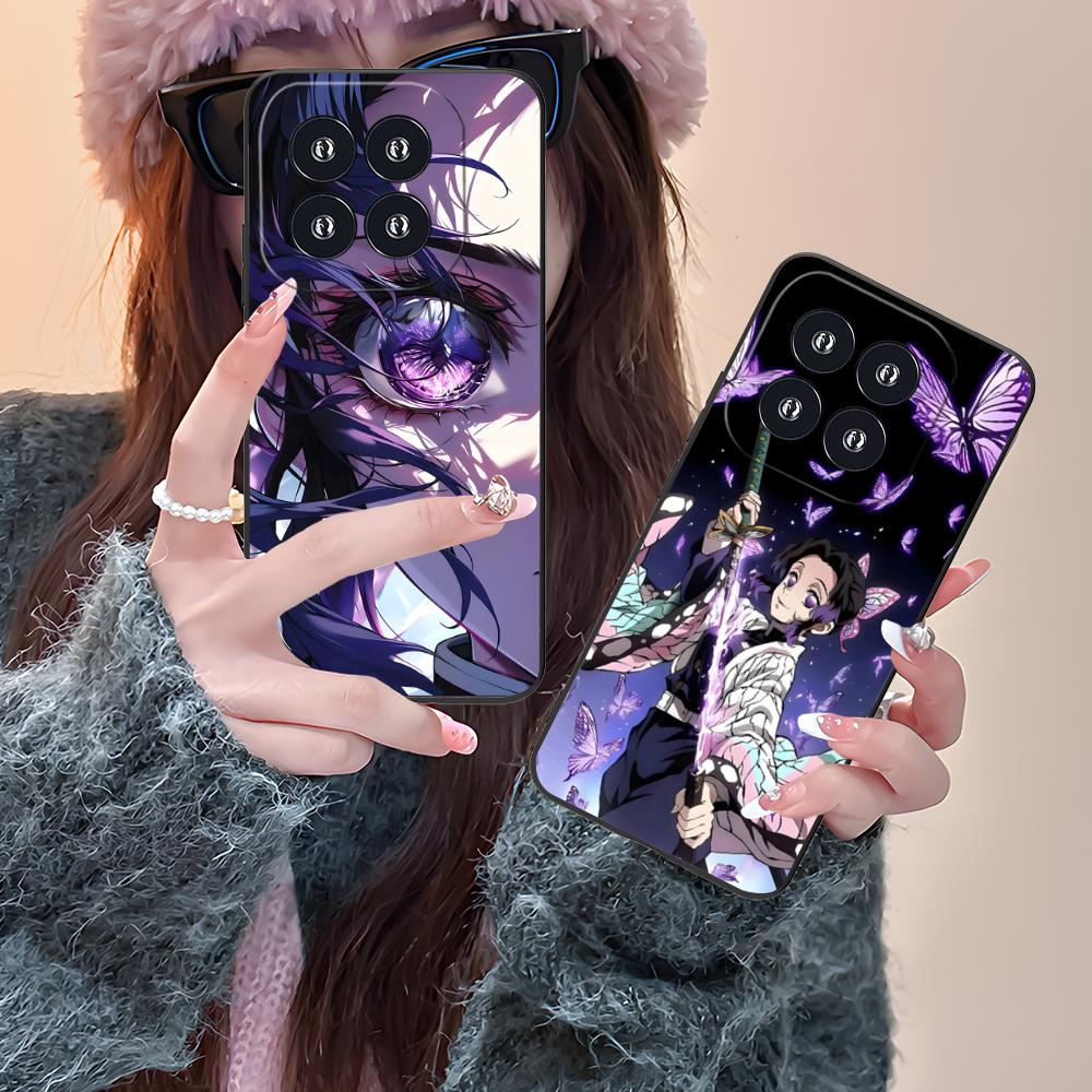 Demon Slayer Shinobu Kocho Phone Case for Xiaomi 15 14 13 12 Mi 11 T Ultra Lite Pro S X 5G Colour Protective Luxury Pretty Cover