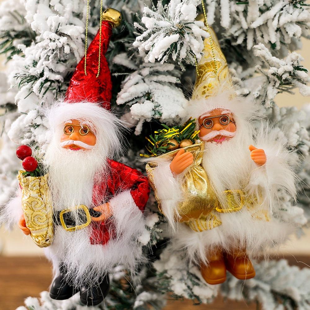 Новогодний стоящий Санта Клаус с капюшоном, креативные рождественские украшения, новые рождественские подарки, подвеска