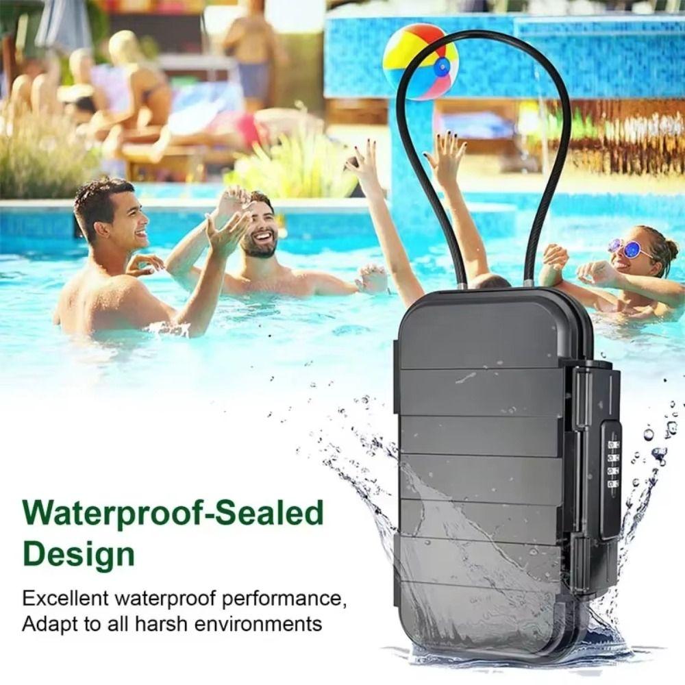 Solid ABS Material Combination Lock Box Detachable Steel Wire Storage Box Gym Visit