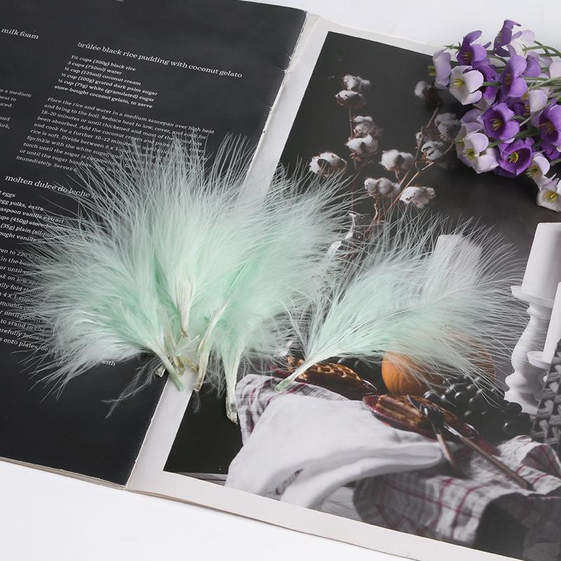 Blood vessel velvet feather turkey feather jewelry cat toy cat stick handicraft dream catcher decorative material
