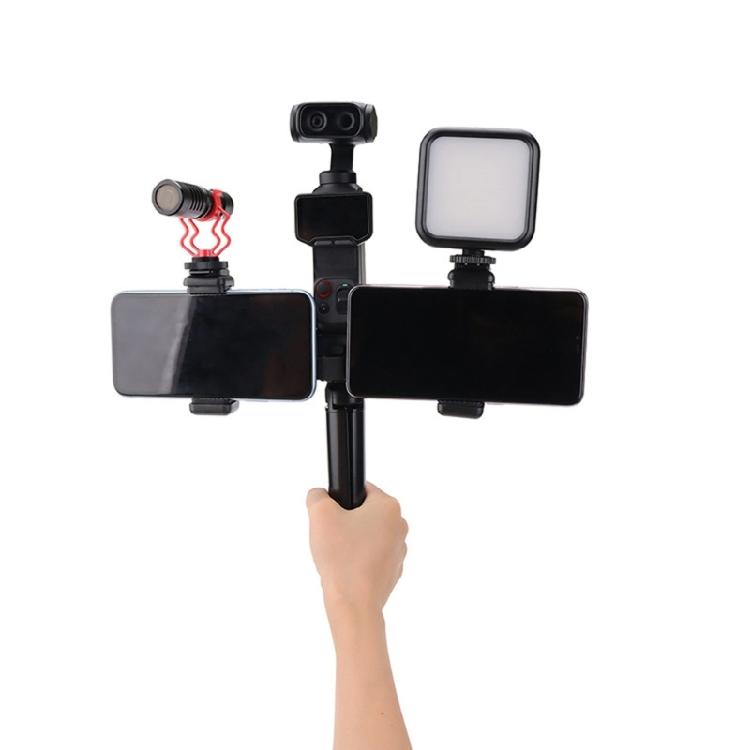 Expandable Phone Recording Mount Kit for 2.36-3.94Inch Double Phone Live Streaming,Support Bracket for Creators Workflows