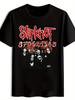 Графическая футболка Slipknot - Черная футболка с круглым вырезом и короткими рукавами с винтажным принтом рок-группы