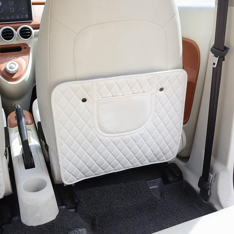 White Universal Car Seat Back Anti-Kick Pad Child Protection Rear Seat Cushion for Vehicle Safety Seat Back Kick Protector