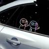 Funny Middle Finger Cartoon Car Stickers: Reflective Body Decals with Contempt and Personality