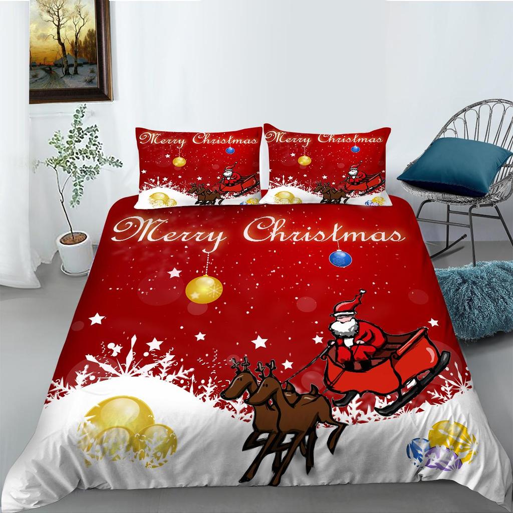 Комплект постельного белья с 3D рождественским принтом, домашнее постельное белье, уникальный дизайн, покрывала, роскошный комплект постельного белья, подарок
