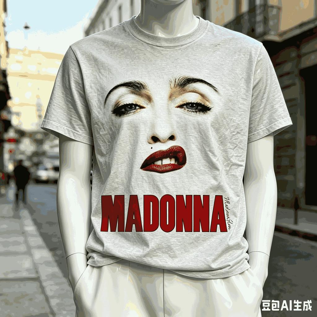 Madonna Graphic Print Crew Neck Tshirt For Unisex Unisex Soft Breathable Oversized Unisex Cotton Short Sleeve Tee Hot Product Soft