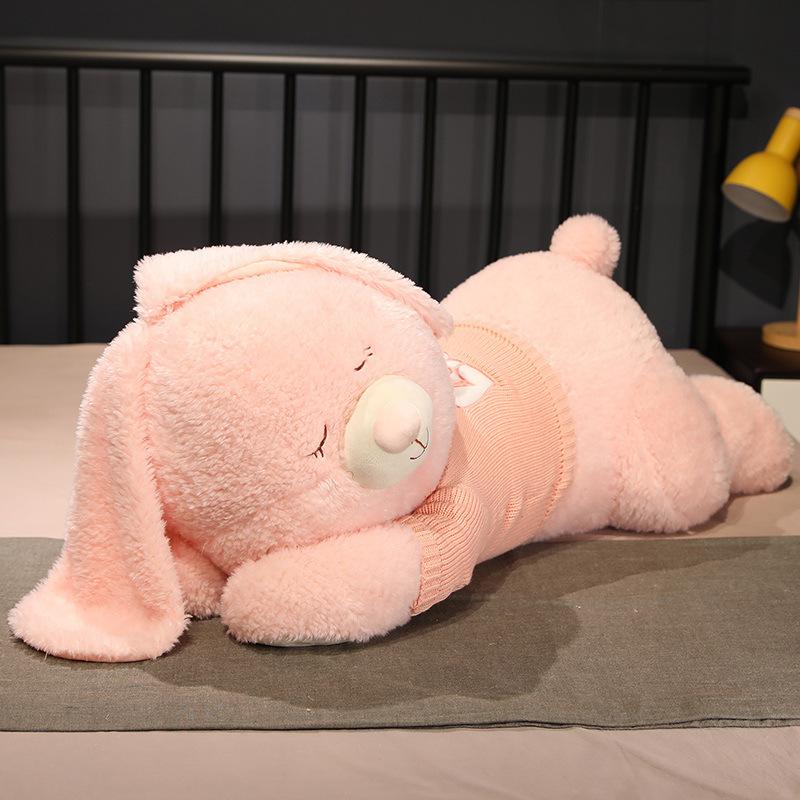 Large Bunny Throw Pillow Plush Toy Sweater Bunny Doll Children'S Soothing Cloth Doll Girl Birthday Gift