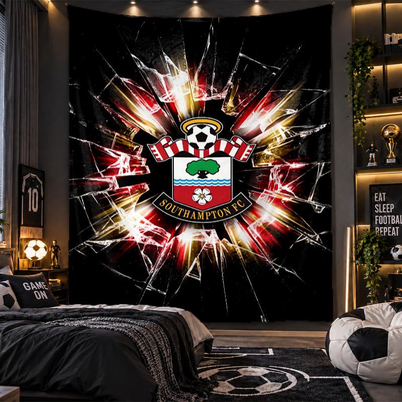 Wall Hanging Tapestry Southampton Football Print Cloth for Living Room Bedroom Home Decor