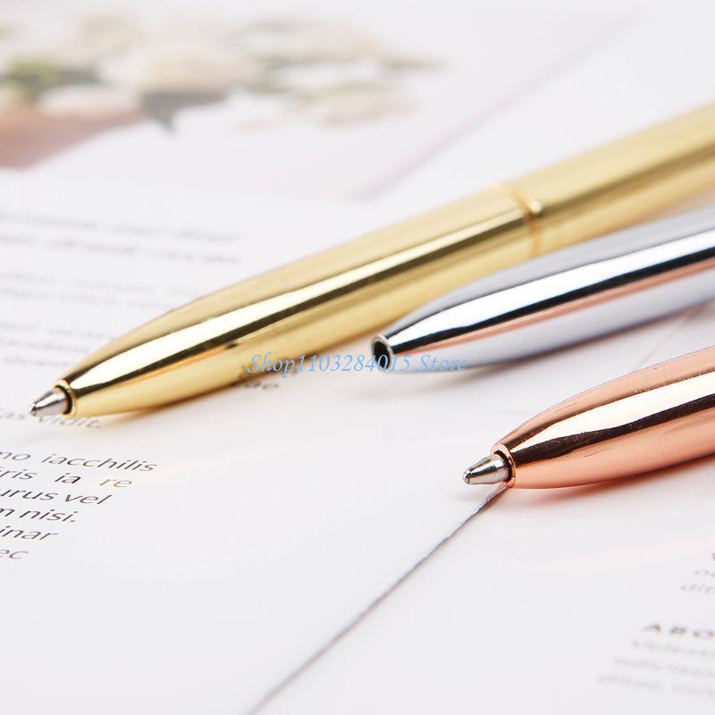 R6FF Metal Ballpoint Pen Business Signing Pen Twist Action Smooth to Write for Office School Hotel Reception