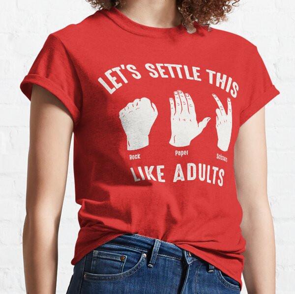 Lets Settle This Like Adults Rock Paper Scissors Premium Tee for Women