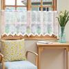 1 шт. Короткая занавеска с лавандовым узором, с кулиской для карниза, маленькие кружевные занавески для кухни, спальни, гостиной, декора ванной комнаты