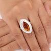 Natural Citrine Gemstone 925 Sterling Silver Trendy Jewelry Boho Ring For Gift RR-26-6