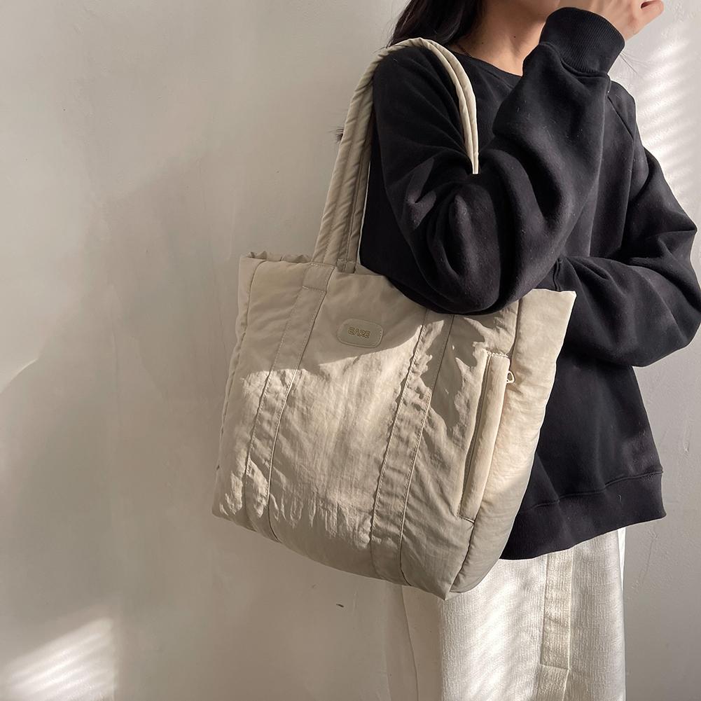 Сумки женские зимние сумки на плечо с хлопковой подкладкой однотонные большие сумки подмышками женские стеганые сумки для поездок на работу сумка-тоут
