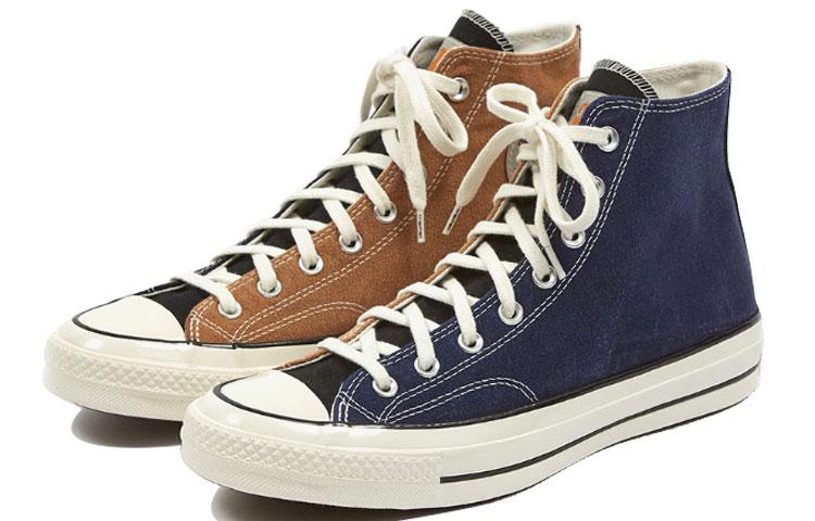 Кеды Chuck 70 Carhartt Wip x Chuck 70 Renew Converse High 'Темно-синий Коричневый' 168156C